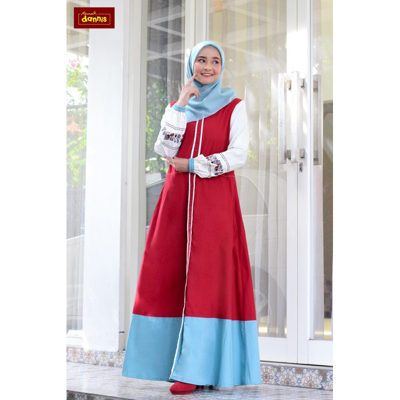 sale 35% / A230209 / dannis diskon / abaya katun / baju muslim perempuan dewasa / baju ngaji / baju 