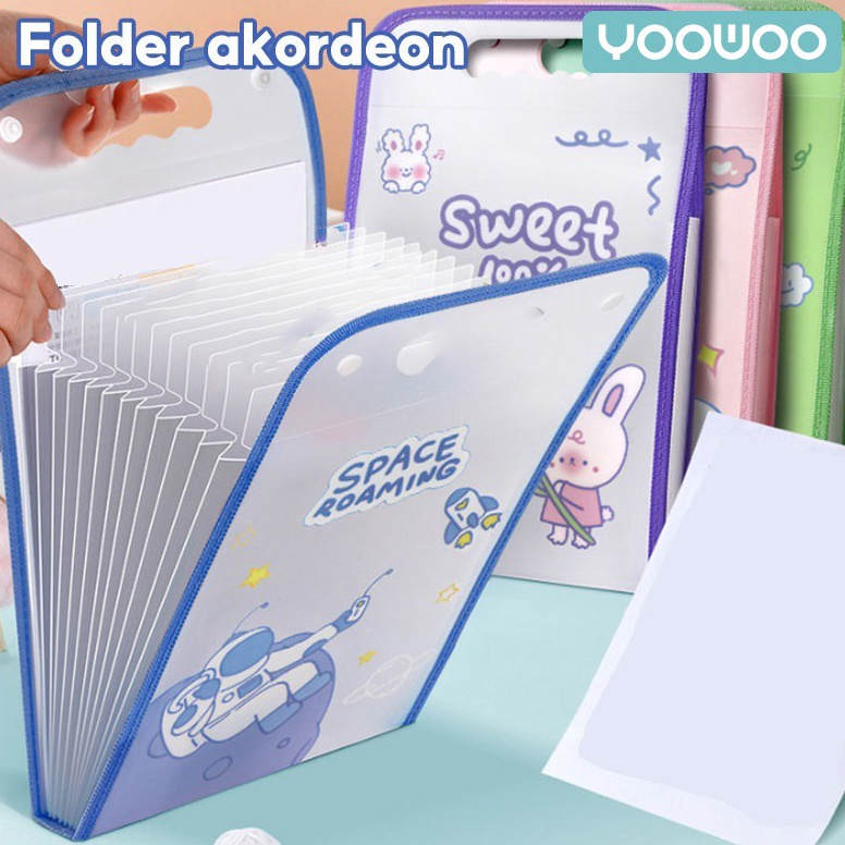 

2.2 SALE YooWoo File Organizer / penyimpanan berkas / folder portable / tempat kertas ujian