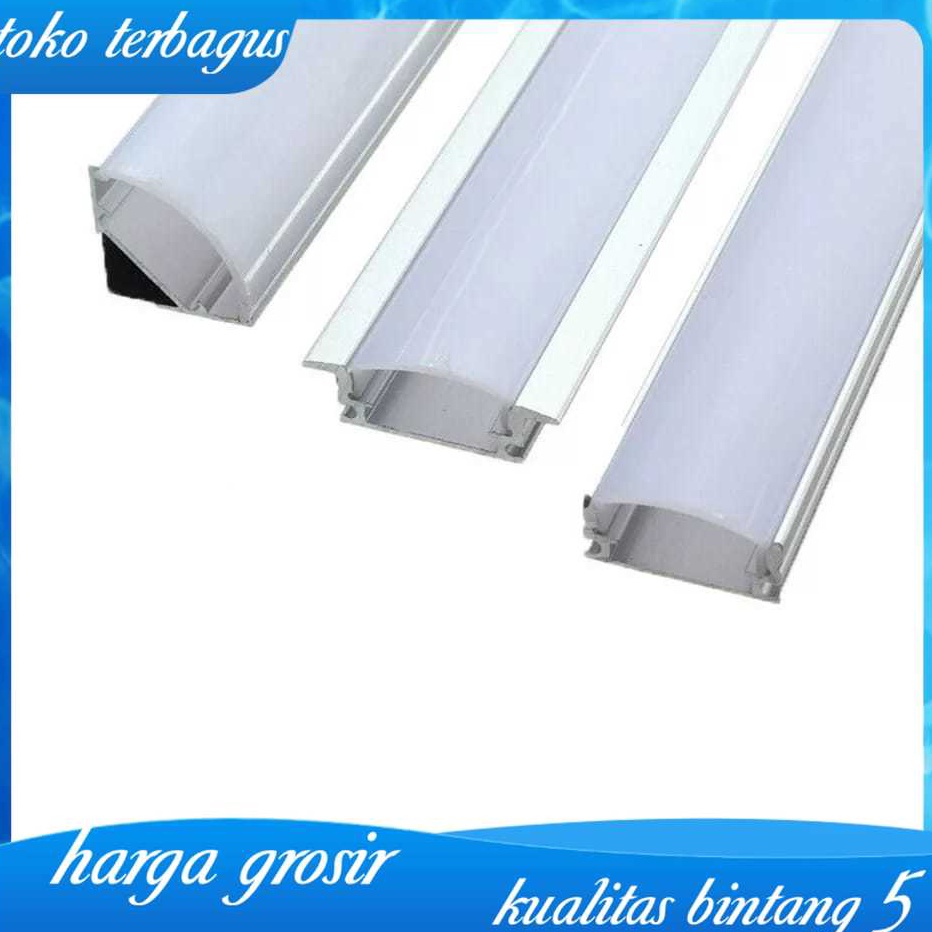 Segera Cover Lampu Aluminium Led Strip 1m / 100 cm Tapeguard Led Light Pelindung Lampu Strip