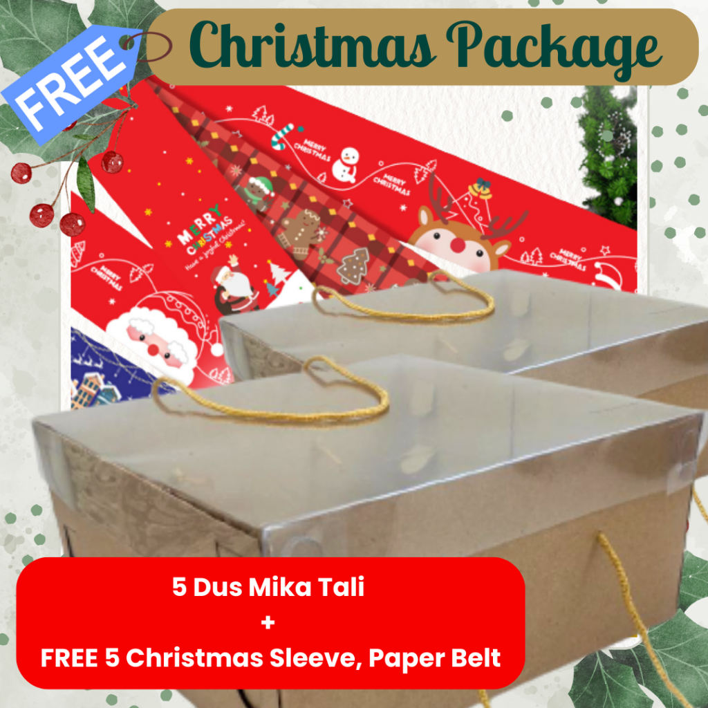 

FREE Paper Belt, Sleeve Natal+ Dus Pendek Tali Mika (Kraft Cokelat)