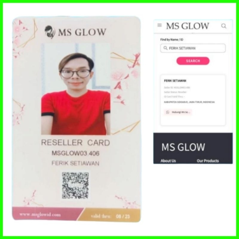 ID Card Penjual Resmi Ms Glow Velix Sye