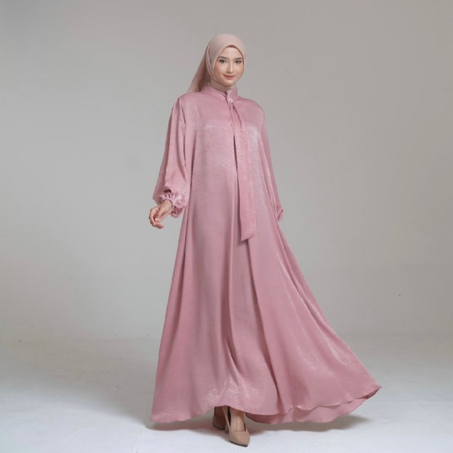 Candy Outfitku - Kharina dress gamis syari polos santorini silk
