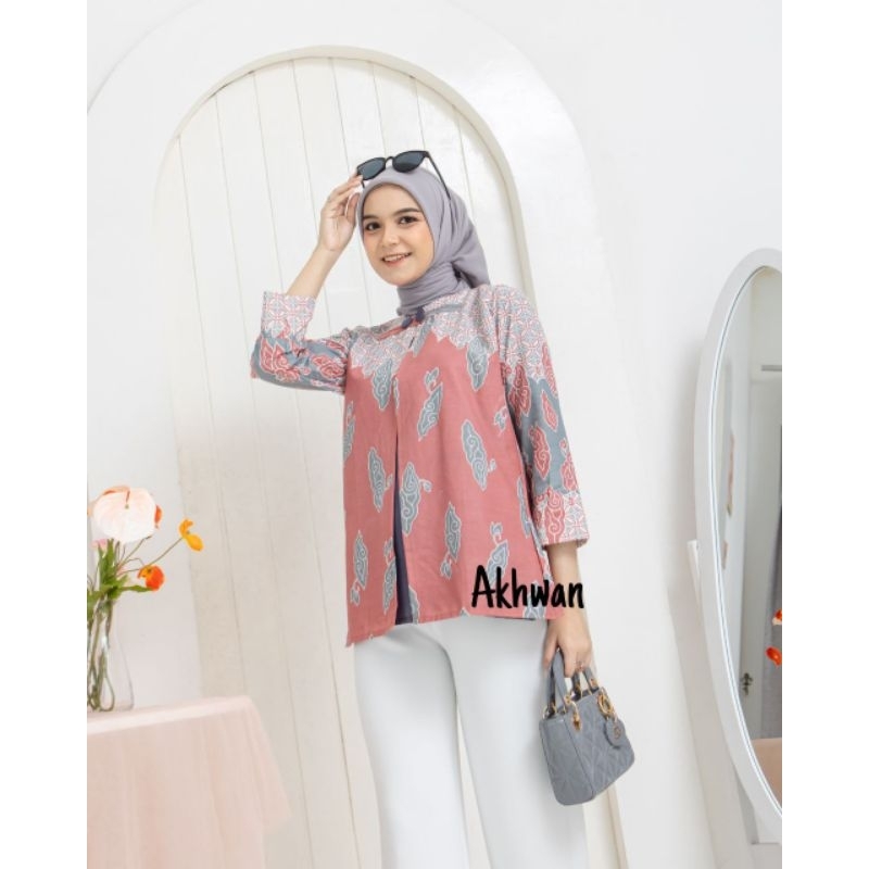Atasan Bolero batik wanita - Ameena Mega mendung