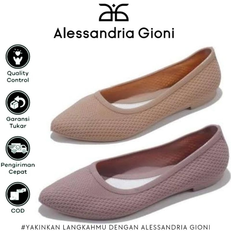 AG-Sepatu Jelly Flat Karet Wanita Teplek Tanpa Hak/Flatshoes Balance 695 Import kasual