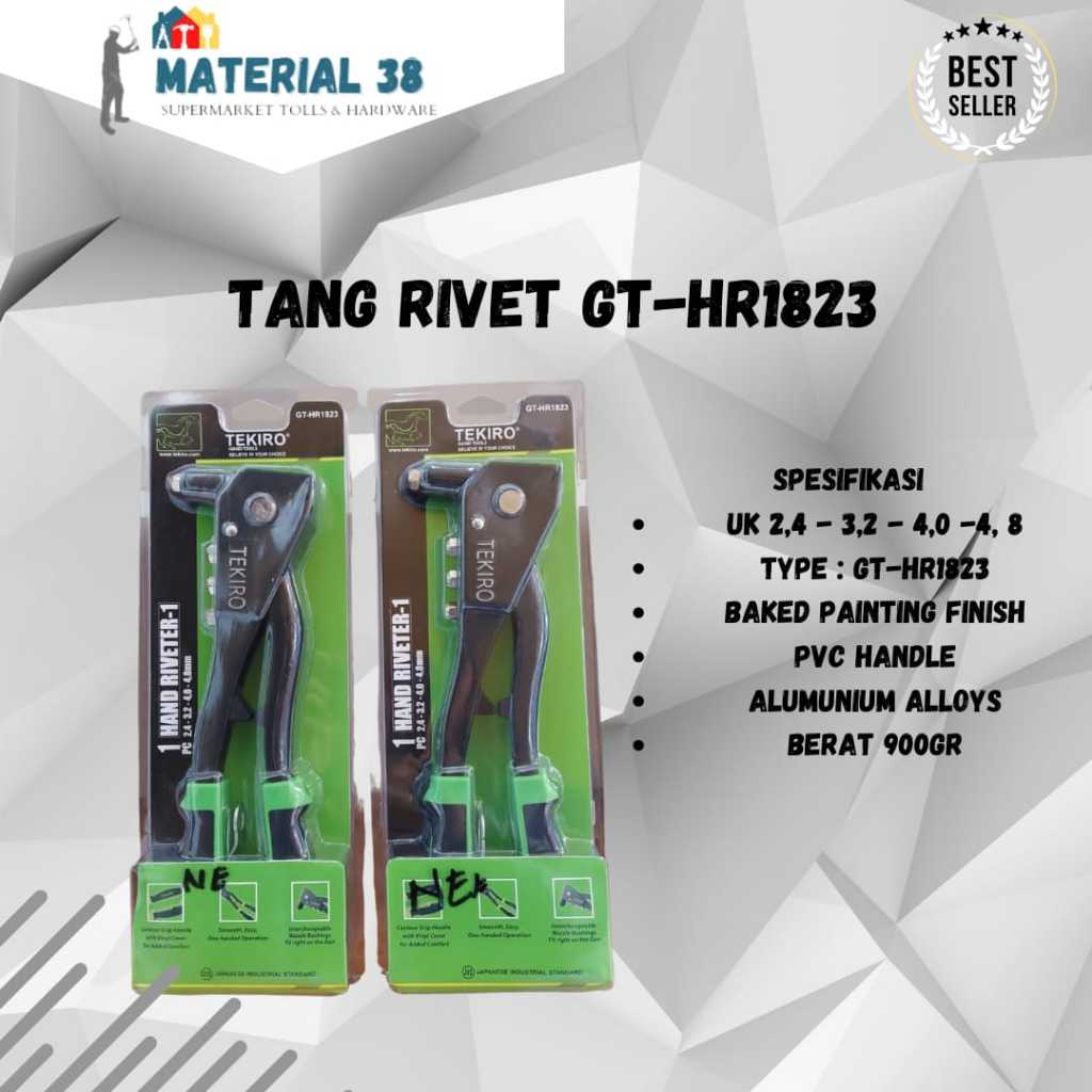Tang Rivet Tekiro GT-HR1823 Original Hand Revitter Ripet Riveter Tang Hitam