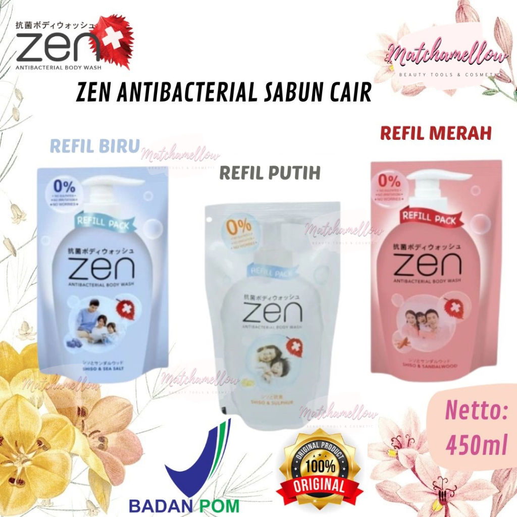 MATCHA ZEN ANTIBACTERIAL SABUN CAIR - SABUN MANDI ANTIBAKTERI