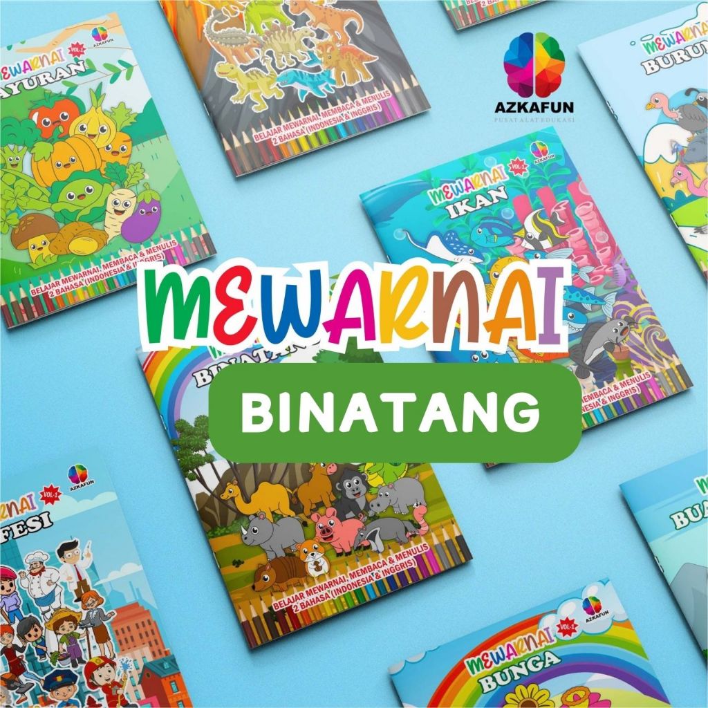 

Buku Mewarnai Anak edisi Binatang - Buku Gambar Mewarnai - Binatang coloring book