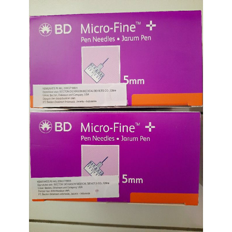 Jarum Insulin BD Microfine  31G × 5mm (0,25mm) Ungu/ BD Microfine 31G Ungu (PerPCS)
