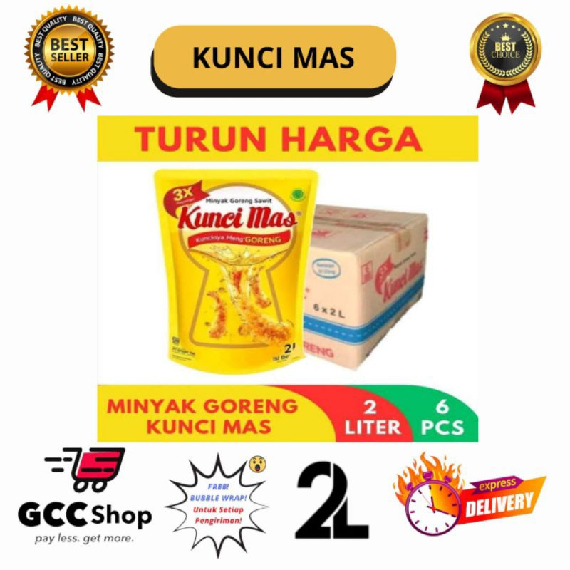 

Minyak Goreng Kunci Mas 2 Liter 6 Pouch/1 Dus