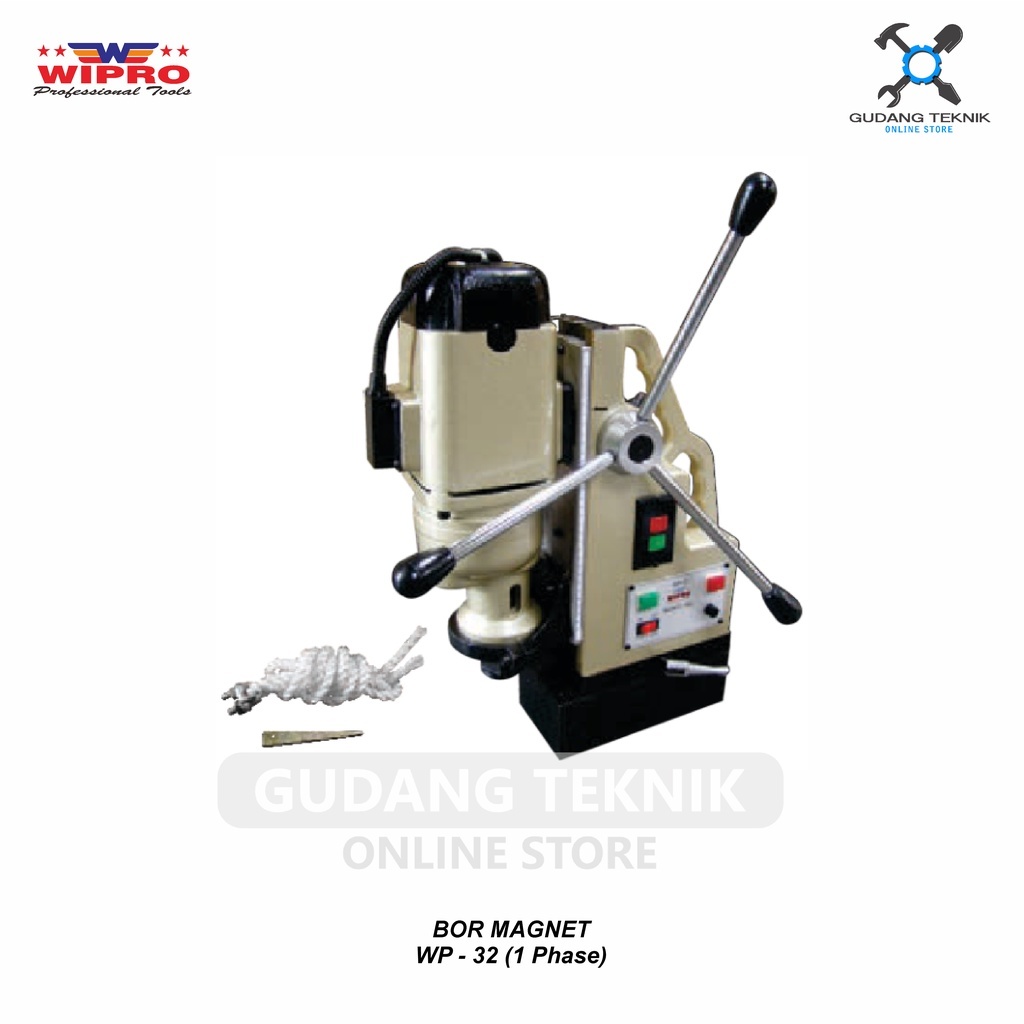 (WP-32 WIPRO) Mesin Bor Magnet 32 mm WP32 WIPRO / Magnetic Bor Drill Bor Duduk Magnet 32mm WP 32 WIP