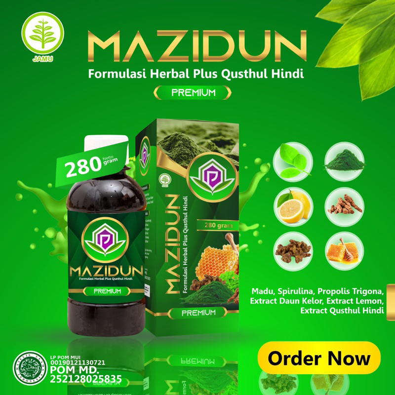 Imun Tubuh Kuat Green Honey Mazidun 280gr PREMIUM Plus  Qusthul Hindi 8 in1Original Madu HIJAU Ampuh