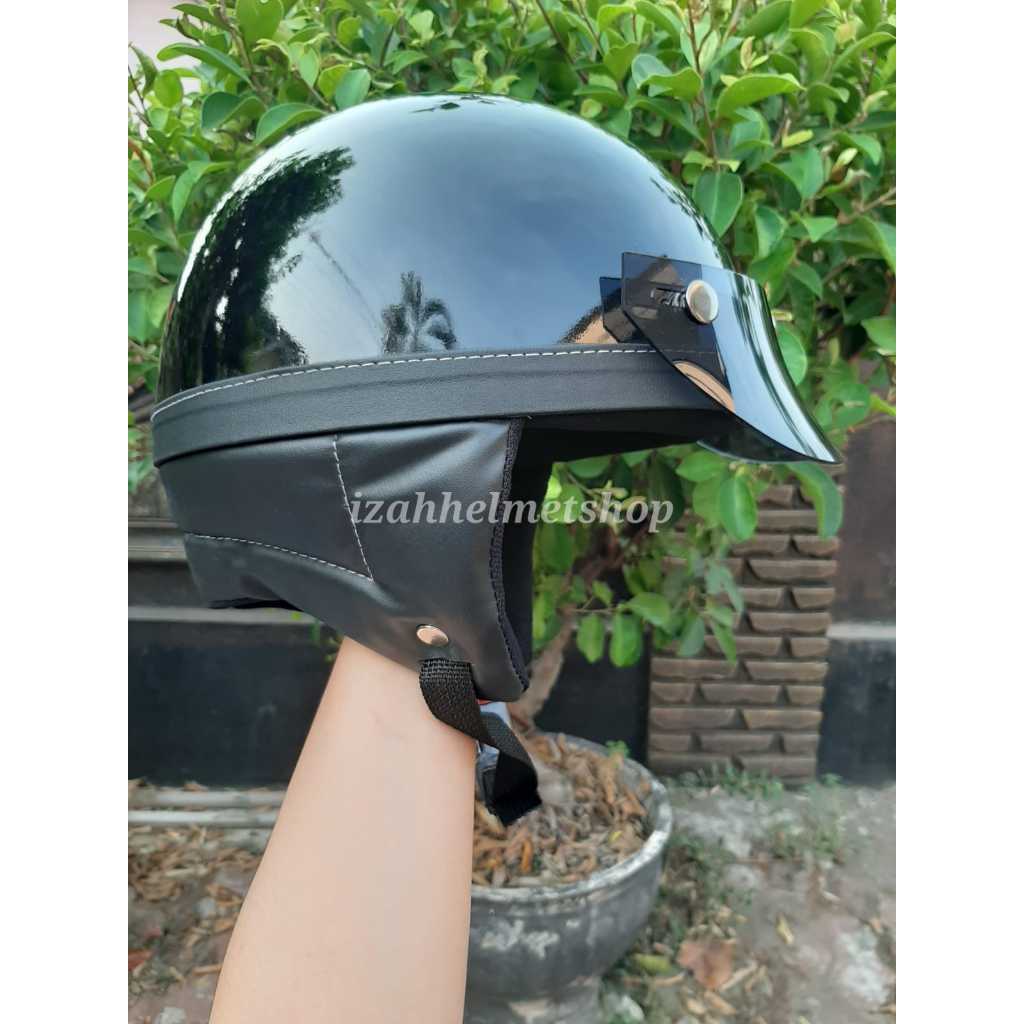 Helm chip hitam polos-helm chip vintage-helm chip custom izahhelmet