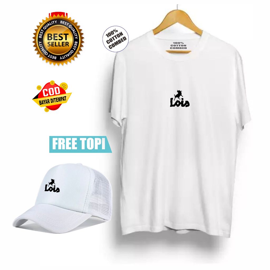 Kaos lengan pendek / kaos bonus topi / beli baju dapat topi / kaos distro / kaos pria / kaos unisex 