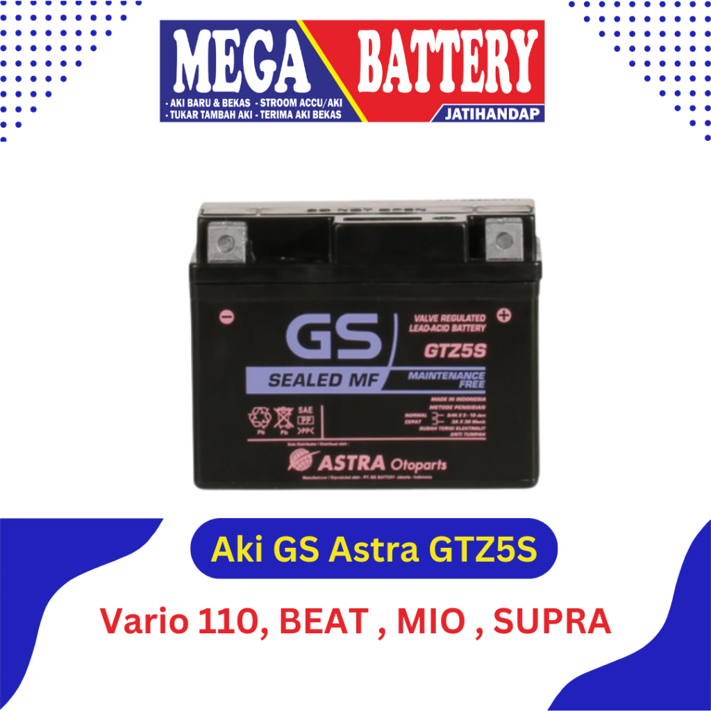 Aki Motor GS Astra GTZ5S / aki motor / aki motor gtz5s / aki gs astra / AKI MOTOR ALL BEAT/ SUPRA 12