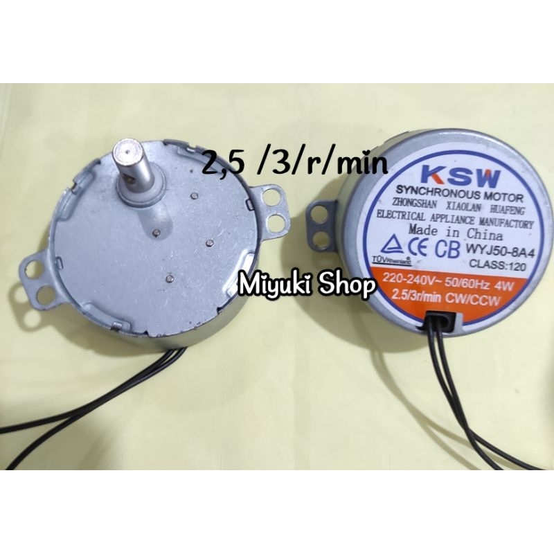 motor rotari 2,5/3 rpm swing kipas synchronous
