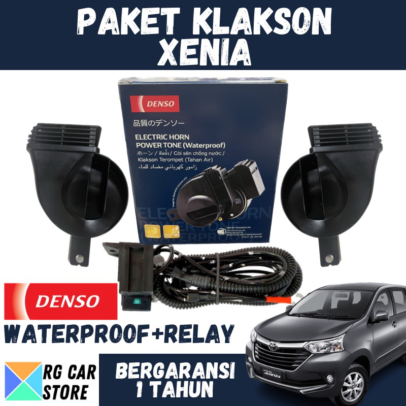 Klakson Mobil Xenia Merek Denso Waterproof Plus Kabel Set Relay Dijamin PnP Tinggal Pasang