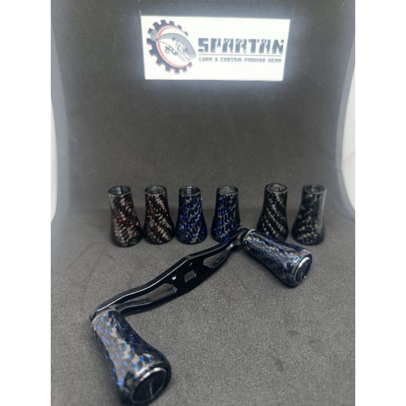 knob handle carbon khusus untuk reel merk kastking crixus,sharky III,Zephyr,dll(pre order)