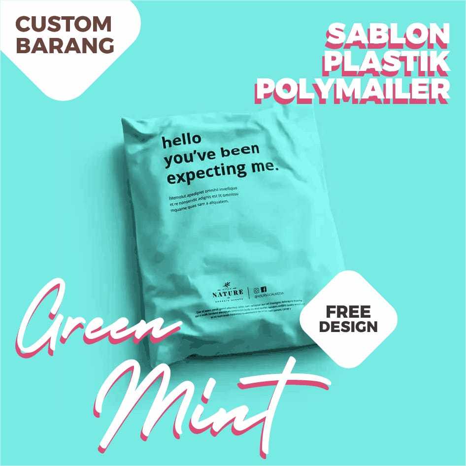 

COSTUM PLASTIK SABLON POLYMAILER PREMIUM GREEN MINT EDITION