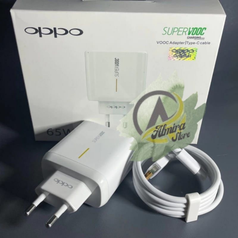 CHARGER CASAN OPPO SUPERVOOC RENO 4 5 6 7 7Z 8 8T 8Z 10 PRO 5G A38 A57 A58 A74 A76 A77s A78 ORIGINAL SUPER VOOC 65W TYPE C FAST CHARGING