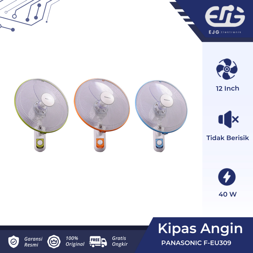 Kipas Angin Dinding PANASONIC F-EU 309 Wall Fan 12 Inch F-EU309