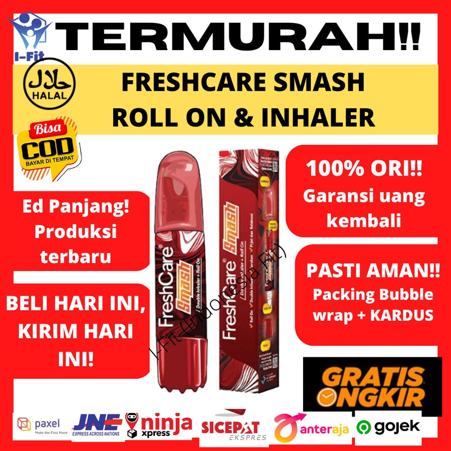 Freshcare Smash 4 in 1 Double Inhaler Roll On Kerok Pijat