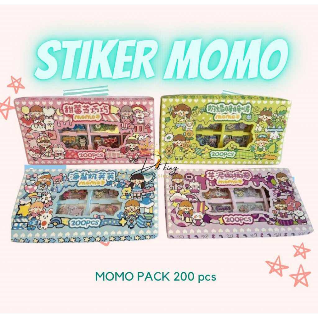 

200 LEMBAR Per Box Sticker Sanrio Momo BTS Blackpink Pokemon Dragonballz one pieces Naruto