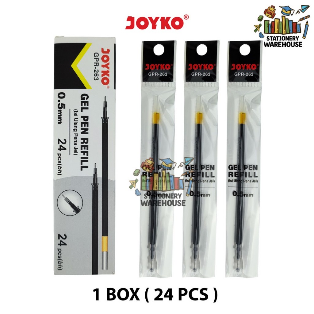 

Gel Pen Refill Isi Ulang Pen Isi Pulpen Joyko GPR-263 0.5 mm Black , Blue