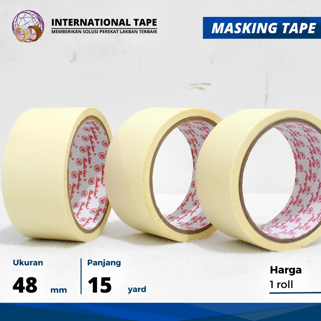 

MASKING TAPE 48MM x 15 YARD BODHI TAPE/ LAKBAN KERTAS 2 INCH - 48mm x 15yard