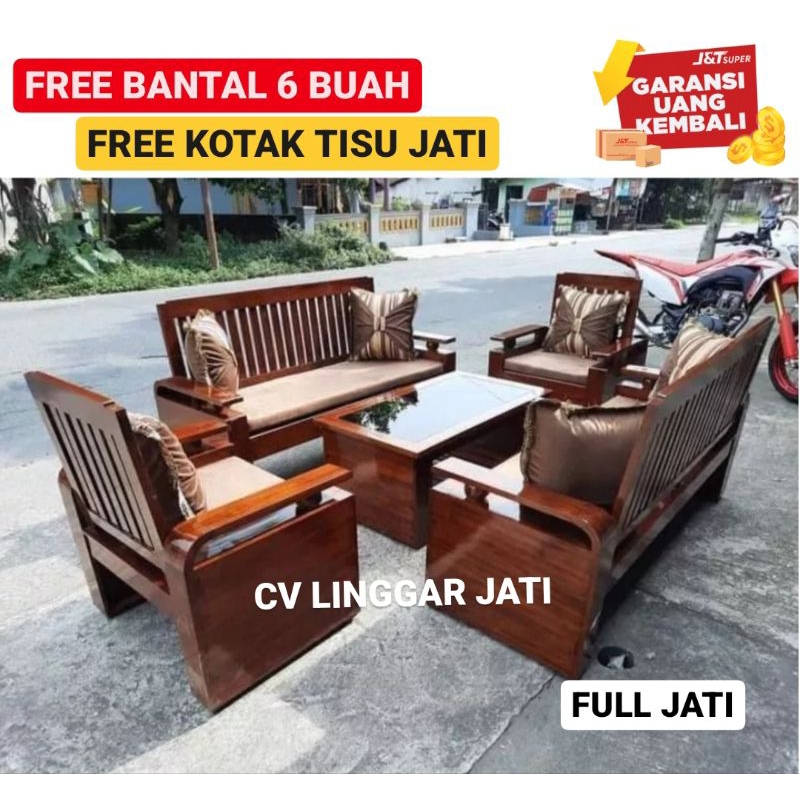 TERMURAH Kursi Tamu Bola Jari Jati 3211 Minimalis