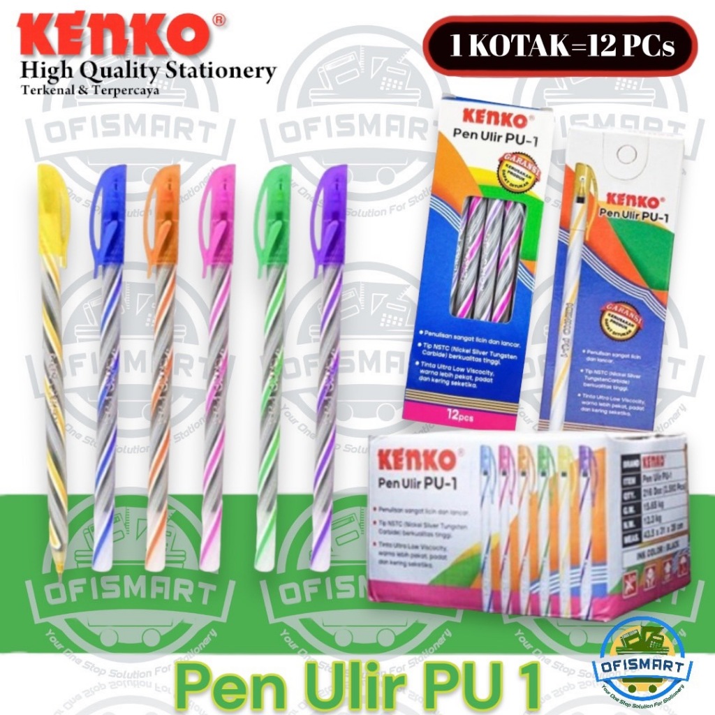

Kenko Pen Ulir 0.5 mm Pulpen PU-1 | @1Kotak=12PCs