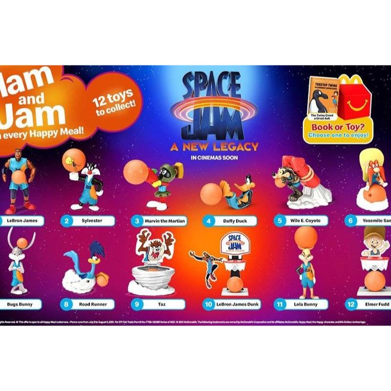 Happy Meal McDonald Space Jam the new legacy
