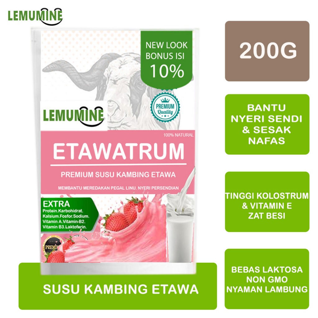 

Susu Kambing Etawa Tulang Sendi Susu Etawalin Susu Etawaku Obat Asam Urat Susu Kambing Murni Bubuk Susu Tulang Sendi Penambah Berat Badan Mamahabece Skygoat Gomars Lemumine (200g)