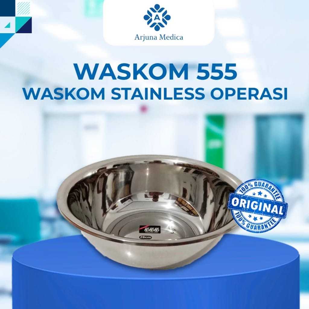 Baskom Stainless Steel Merk 555 / Baskom Mixing Bowl Stainless Steel 14,16,18,22,26,30,34,36,40 Cm