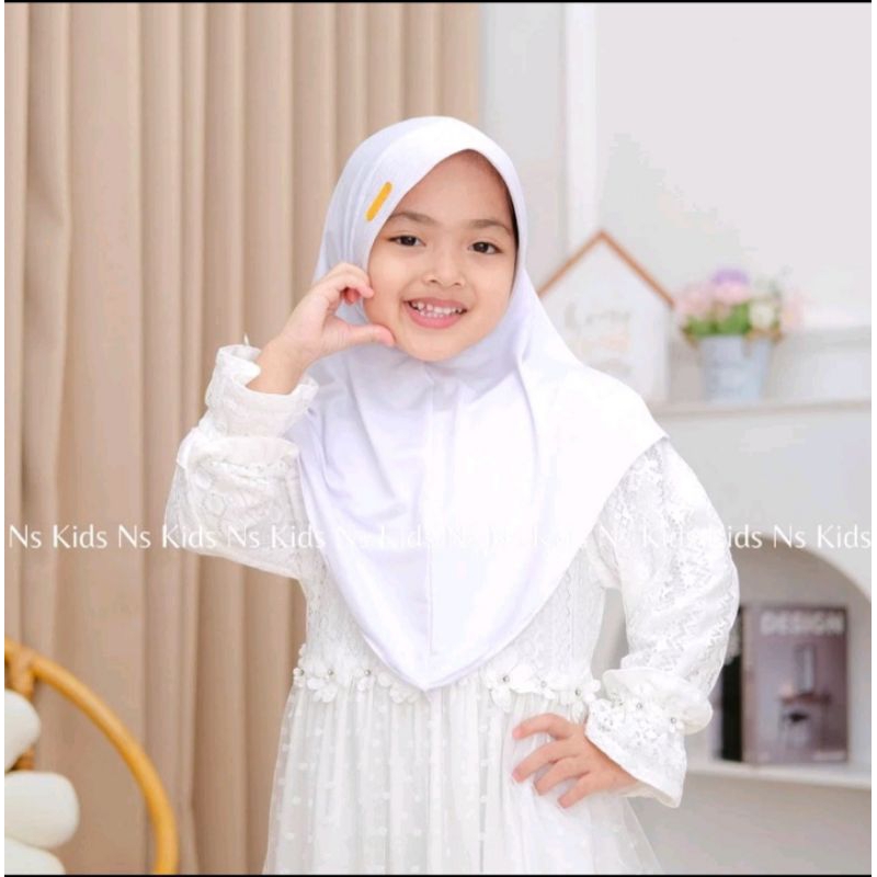 Hijab Bergo Hamidah Anak Label Akrilik Premium By Wahyu Collection