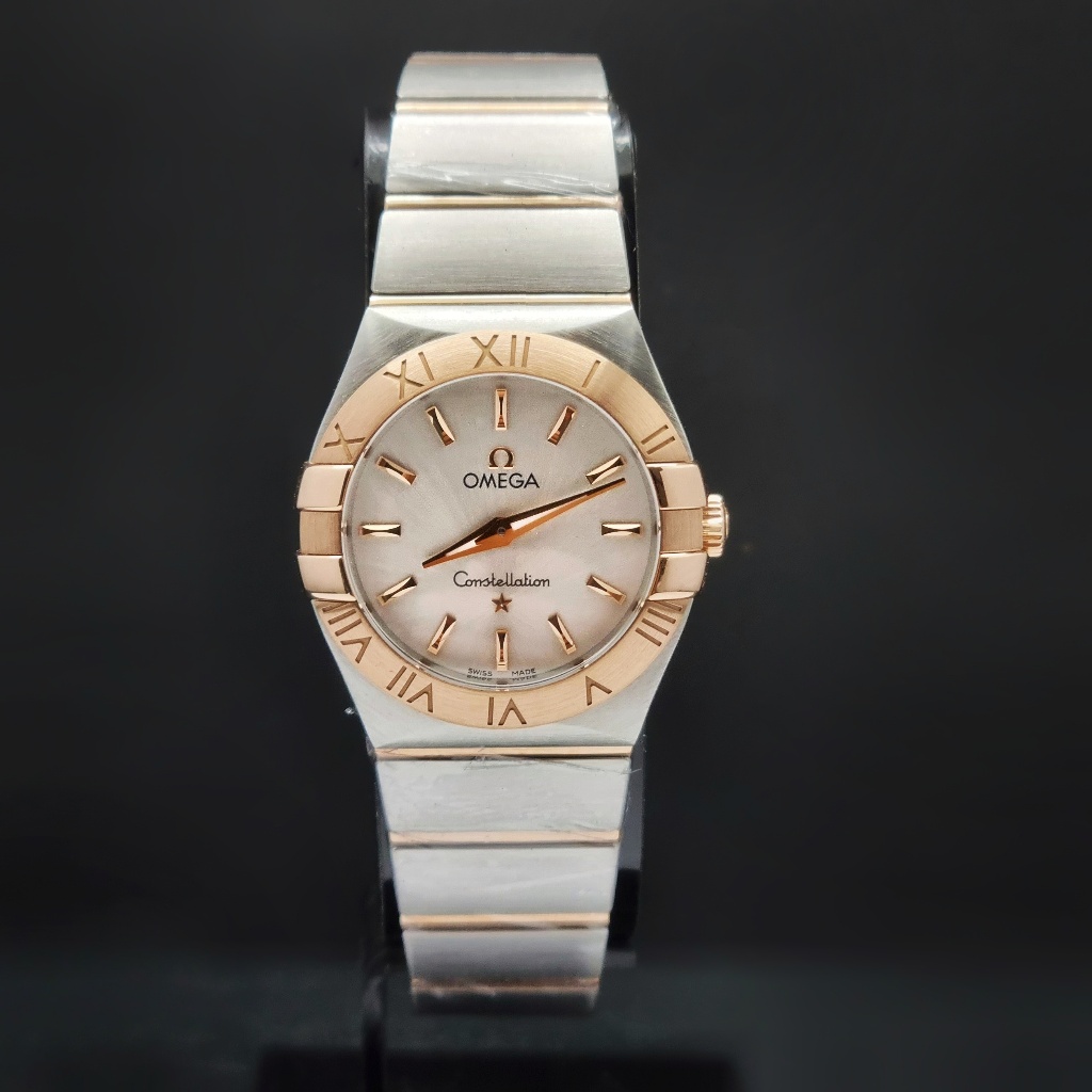 Omega Ladies Constellation Brushed Steel and Rose Gold