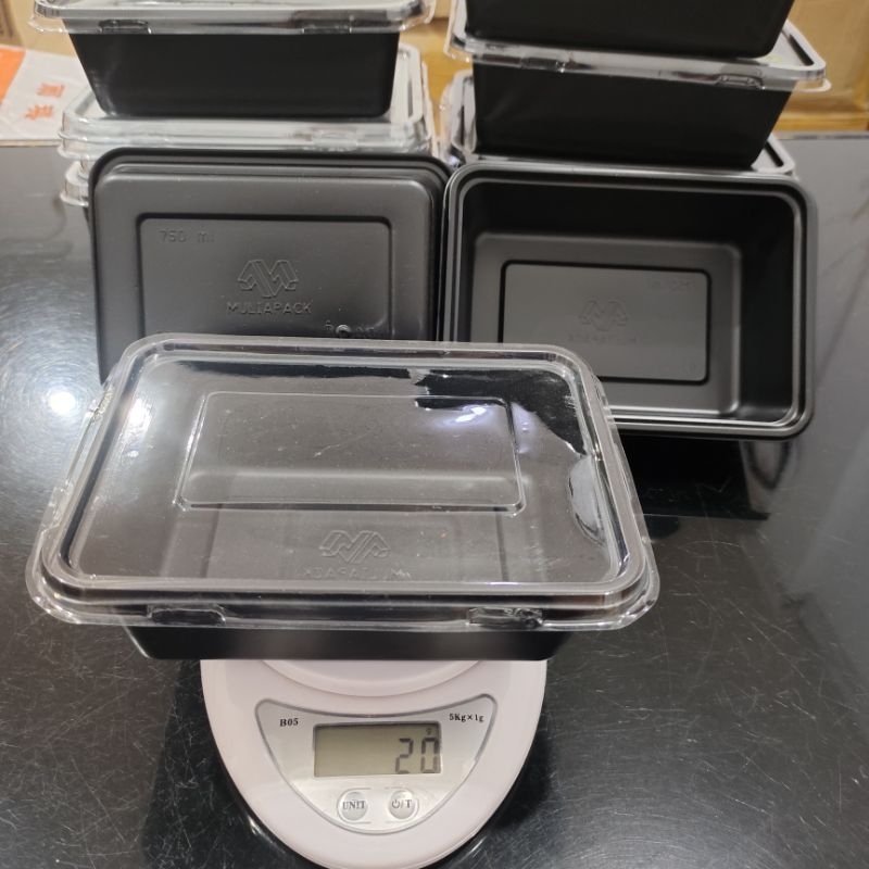 Mika Bento Thinwall 750ml +Tutup @25pcs / Kotak Makan Plastik Tanpa Sekat