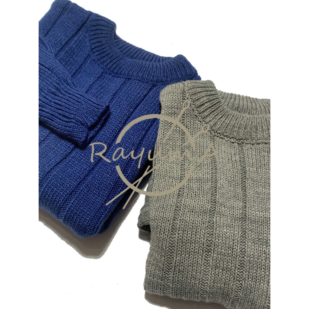 Rayuma Knit Sweater Basic Salur Anak - Lusinan