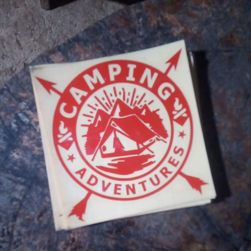 

cutting sticker camping