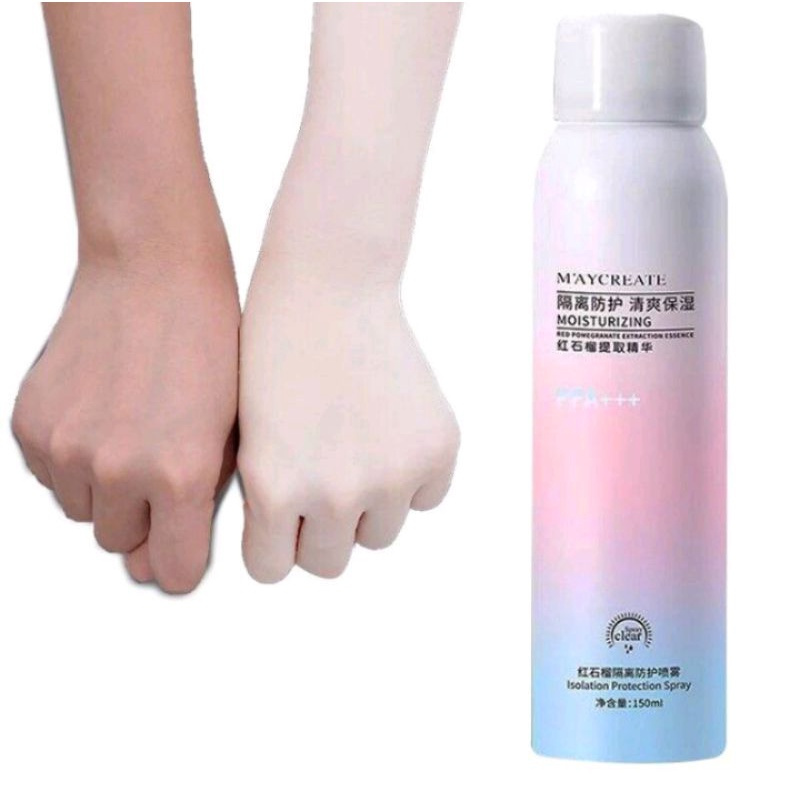 [ BPOM ] Maycreate Korea Moisturizing Whitening Spray Lotion Ampuh Memutihkan Kulit Badan Instan