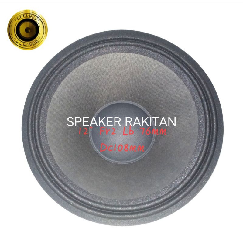 Daun speaker 12 inch lubang 3 inch + Duscup .2pcs set
