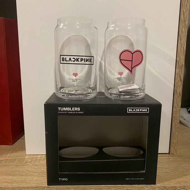 Typo x Blackpink Glass Tumbler Original Gelas Minum Blackpink