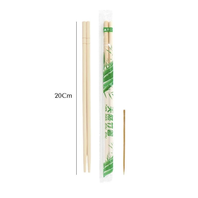 SUMPIT BAMBU 1 Pack isi 50pasang + TUSUK gigi /sumpit panda