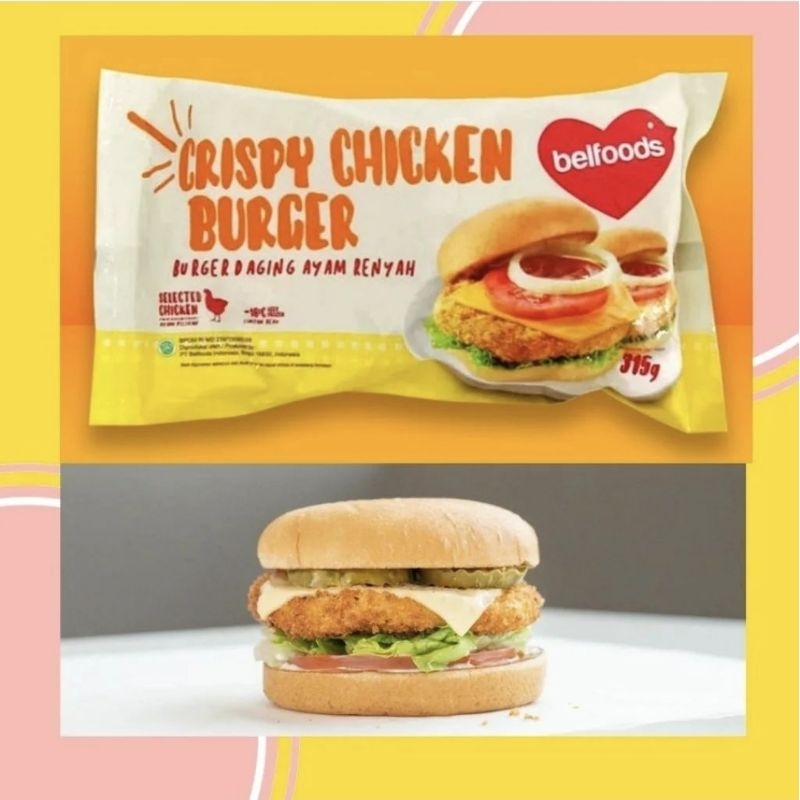 

belfoods crispy chicken burger favorite 315 gram / belfood kripsi berger ayam