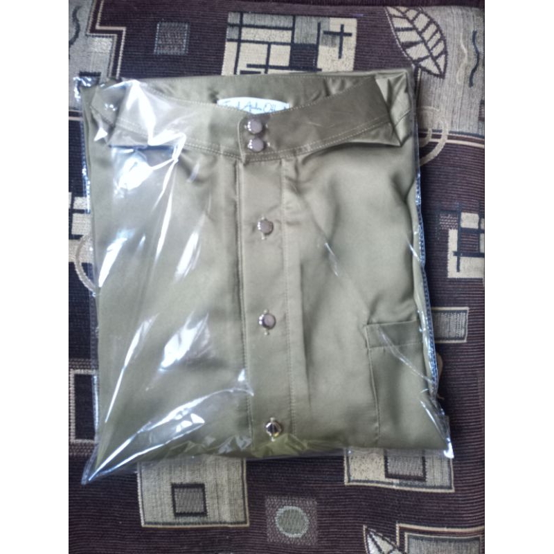 baju anak pria melayu berbahan satin pakai furing