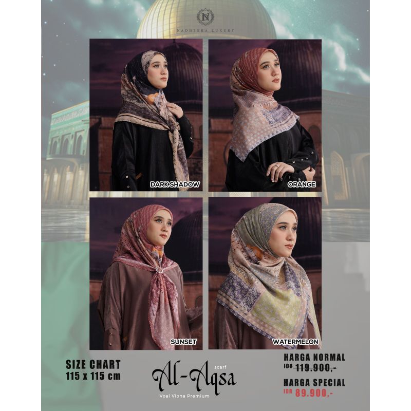 PRE ORDER | AL -AQSA SCARF | BY NADHEERA LUXURY