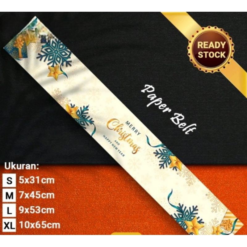 

paperbelt sleeve natal ukuran XL satuan