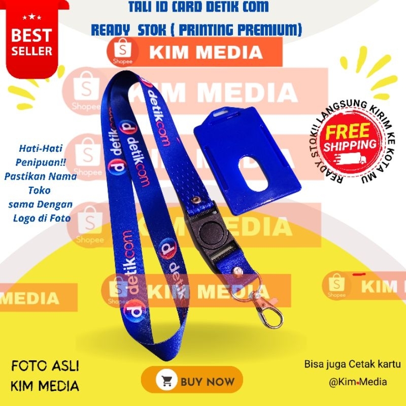 

Tali id card Detikcom / Lanyard idcard Detikcom Gantungan (READY STOK) PRINTING Premium termurahh!!