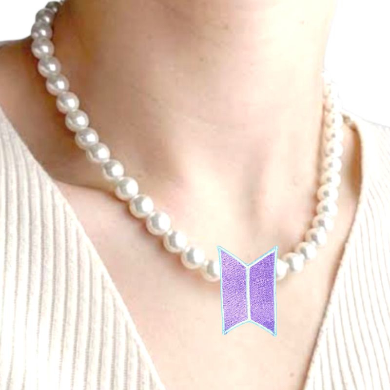 kalung mutiara/kalung cewek/kalung cewek mutiara/kalung bts/kalung kpop/kalung unisex/kalung cowok m