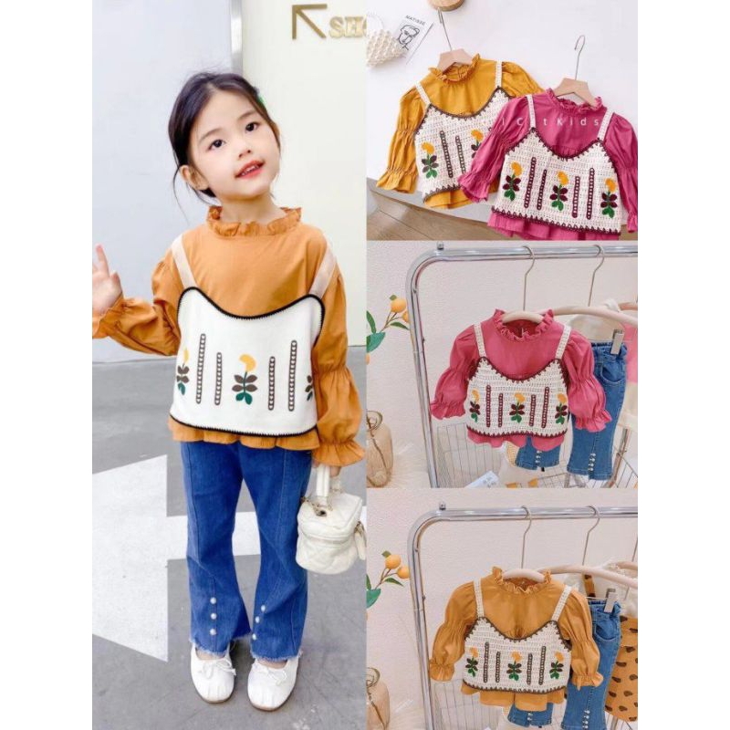 Setelan Anak  Wrinkle Leaf Kiyowo Import