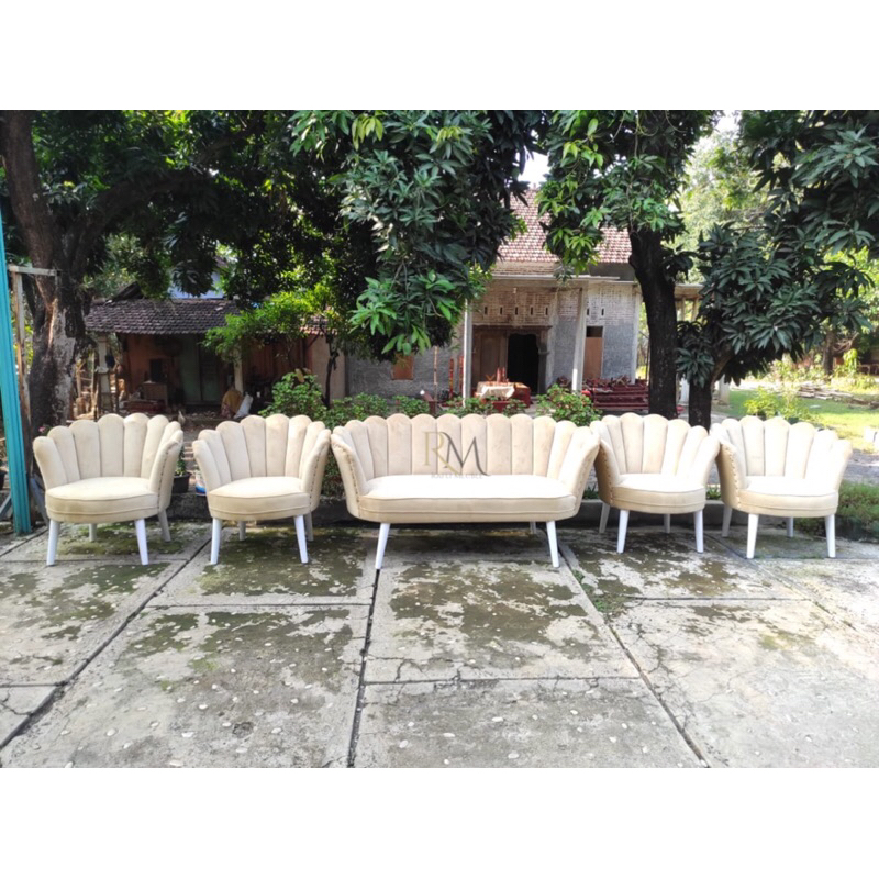 Sofa Pelaminan kerang Set sofa pelaminan kerang